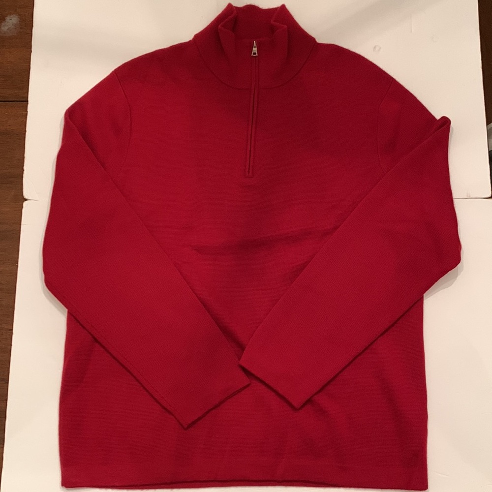 Banana Republic 1/4 zip pullover sweater, Men’s Size XL, Holiday Red